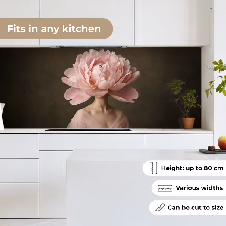 Gezicht - Roos - Roze keuken achterwand 2 middel -sfeer4_UK