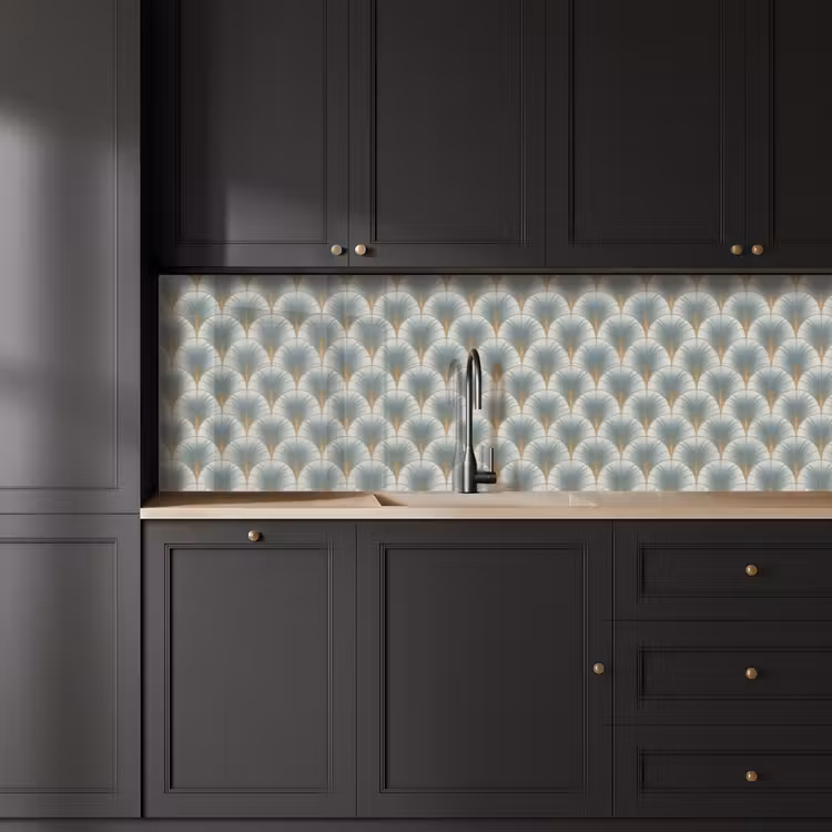 Waaier - Klassiek - Blauw keuken achterwand 2 groot 857 -sfeer1