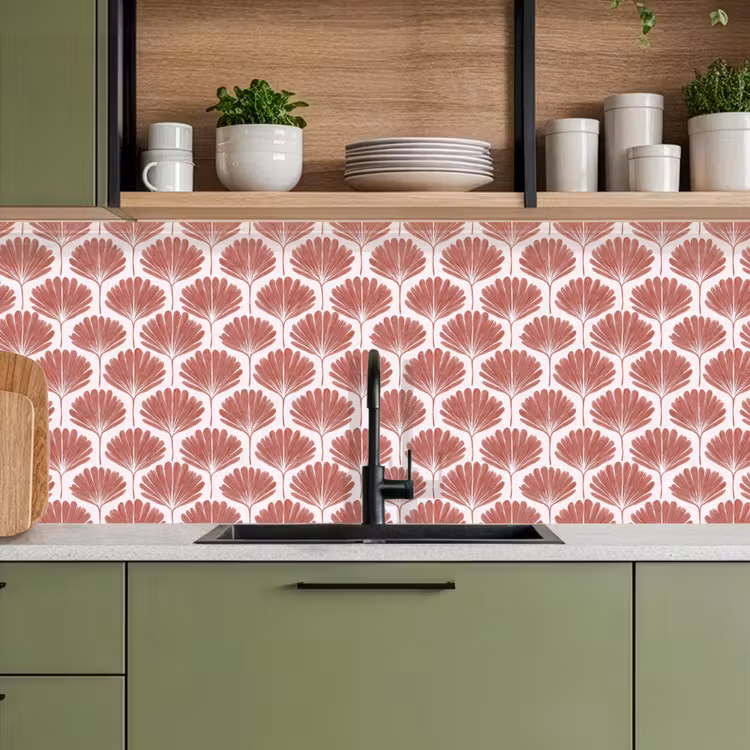 Waaier - Motief - Terra keuken achterwand 2 middel 871 -sfeer3