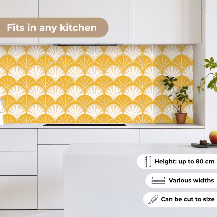 Waaier - Geel - Art keuken achterwand 2 middel 871 -sfeer4_UK