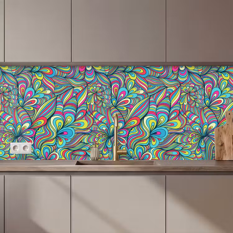 Fantasy - Design - Kleuren - Retro keuken achterwand 2 middel 871 zz_3dshopping