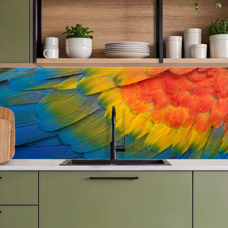 Veren - Ara - Kleurrijk keuken achterwand 2 middel -sfeer3