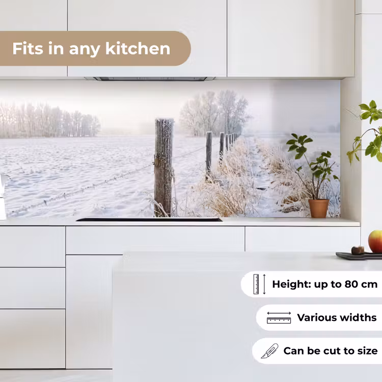 Hek - Sneeuw - Mist - Platteland - Nostalgisch keuken achterwand 2 middel -sfeer4_UK