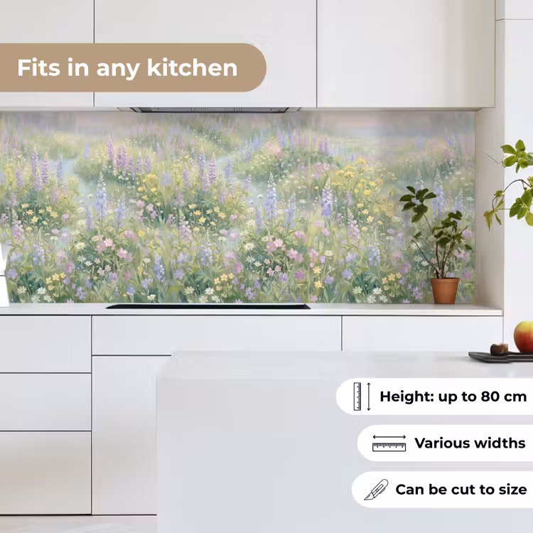 Bloemenveld - Heuvels - Kleurrijk keuken achterwand 2 middel -sfeer4_UK