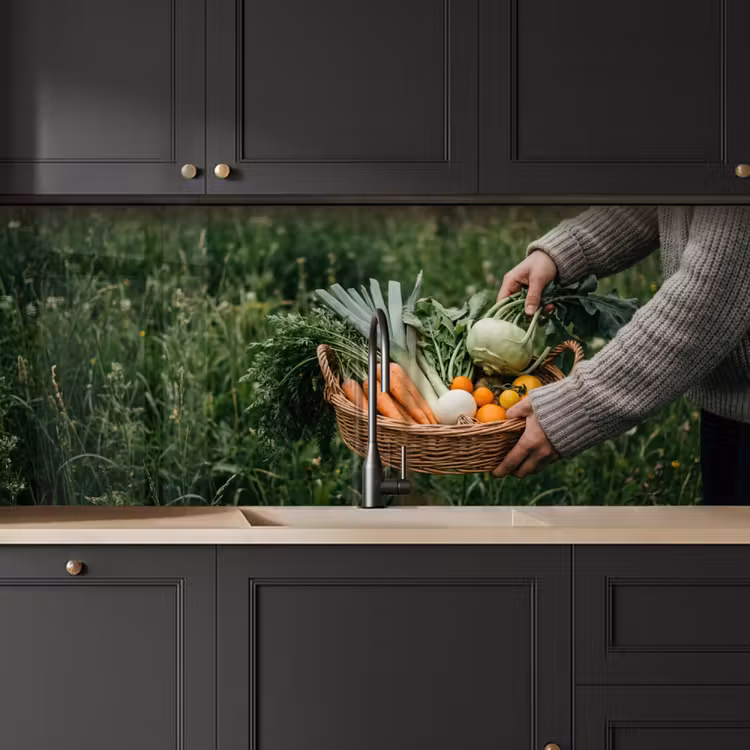 Veld - Groenten - Biologisch - Oogst keuken achterwand 2 middel -sfeer1