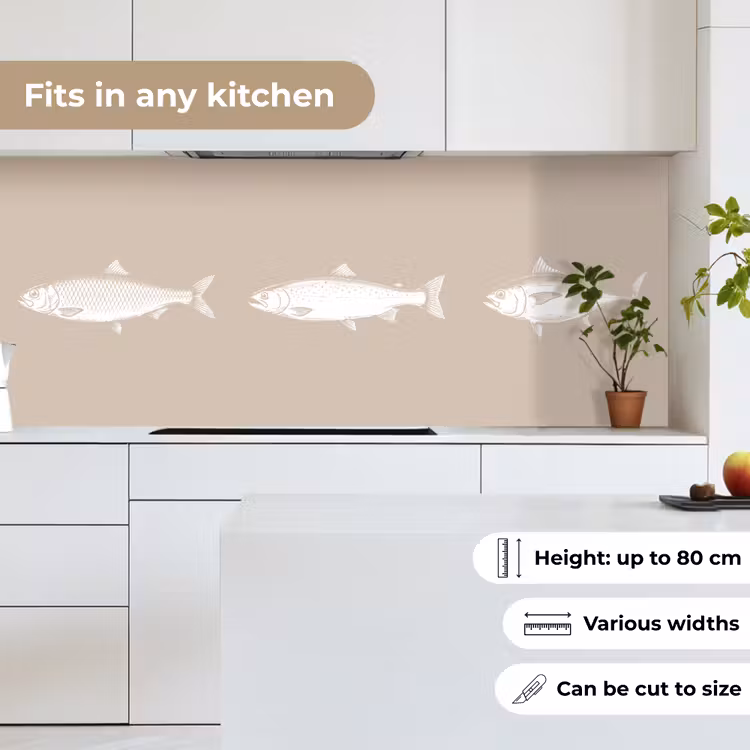 Vissen - Beige - Wit keuken achterwand 2 middel -sfeer4_UK