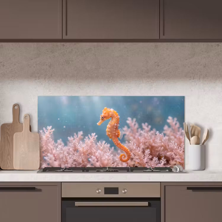 Vis - Koraal - Oceaan - Macro - Oranje keuken achterwand spatscherm middel -sfeer2