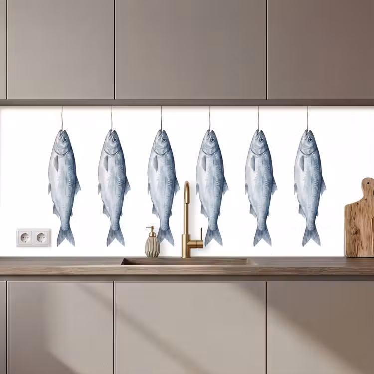 Vissen - Illustratie - Delfts - Blauw keuken achterwand 2 middel zz_3dshopping