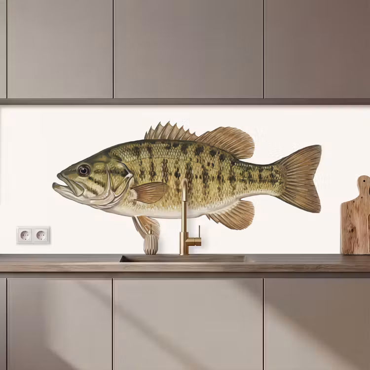 Vissen - Natuur - Vintage keuken achterwand 2 middel zz_3dshopping