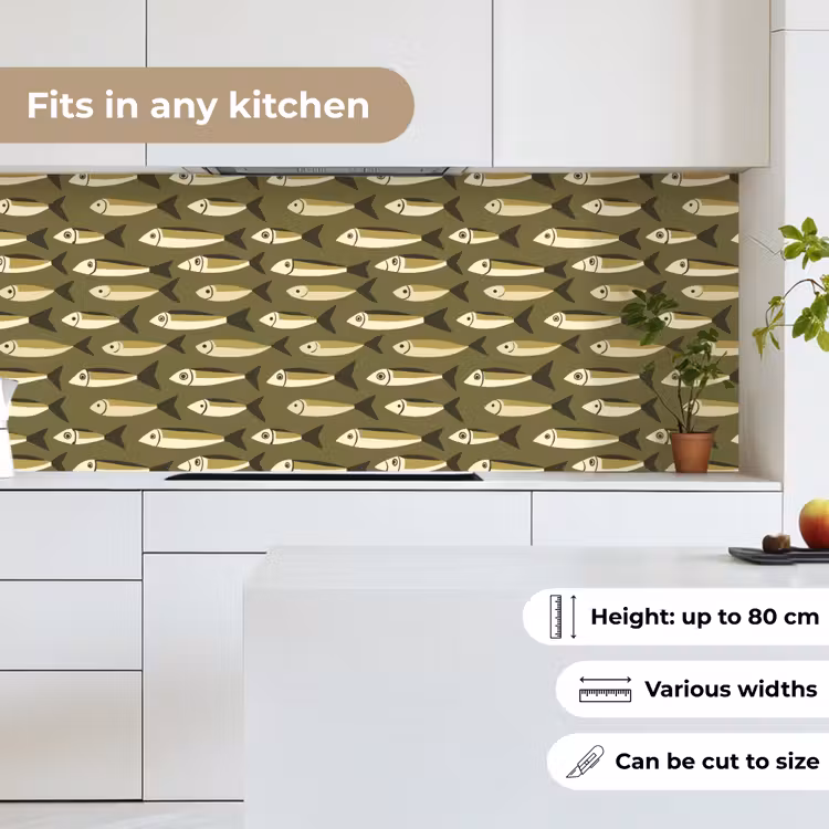 Vis - Patroon - Groen keuken achterwand 2 middel 871 -sfeer4_UK
