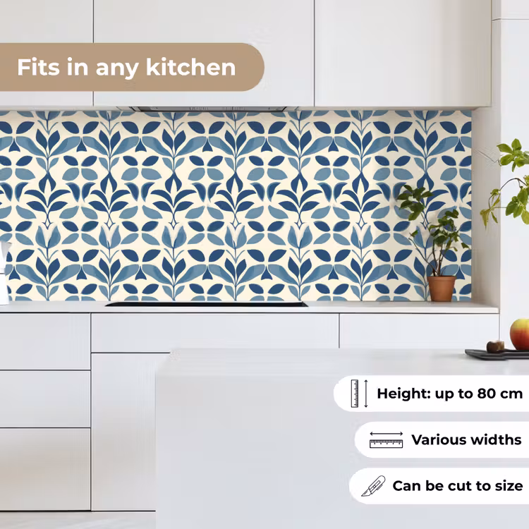 Flora - Modern - Blauw keuken achterwand 2 middel 871 -sfeer4_UK