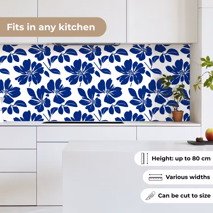 Floraal - Modern - Blauw keuken achterwand 2 middel 871 -sfeer4_UK