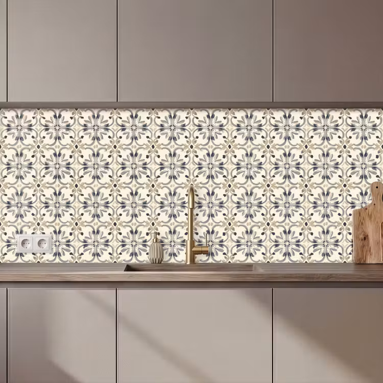 Floraal - Patroon - Kleurrijk keuken achterwand 2 middel 871 zz_3dshopping