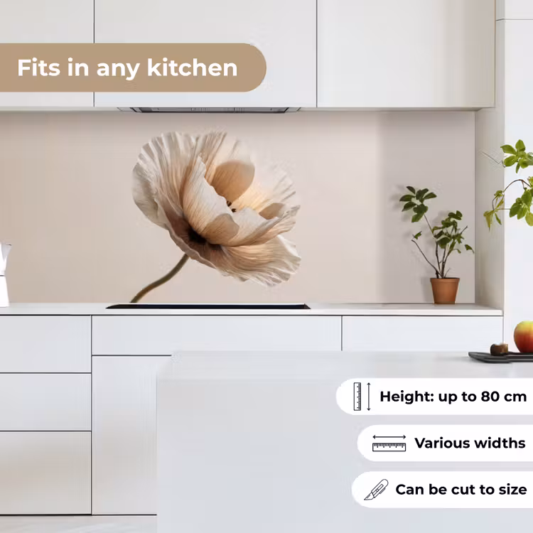 Bloem - Beige - Crème keuken achterwand 2 middel -sfeer4_UK
