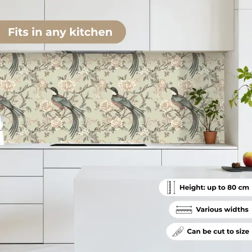 Bloem - Vogel - Kleurrijk keuken achterwand 2 middel 871 -sfeer4_UK