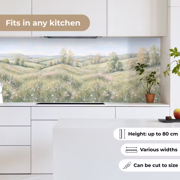 Bloemen veld - Bloemen - Groen keuken achterwand 2 middel -sfeer4_UK