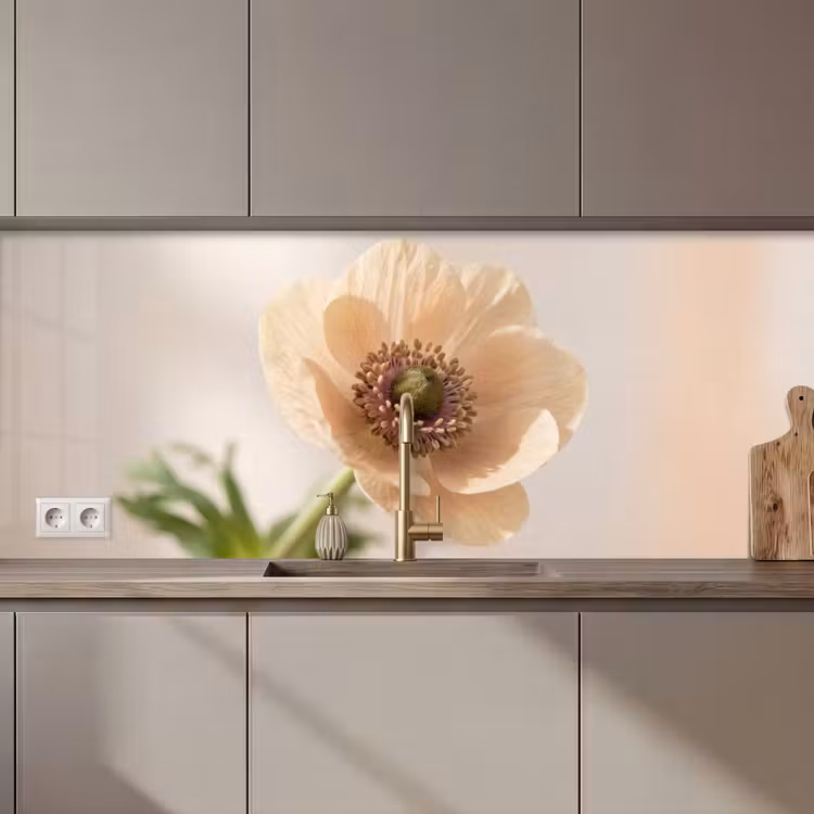 Bloem - Minimalistisch - Groen keuken achterwand 2 middel zz_3dshopping