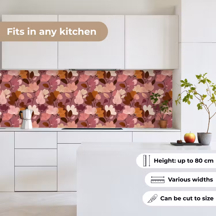 Bloem - Patroon - Roze keuken achterwand 2 groot 857 -sfeer4_UK