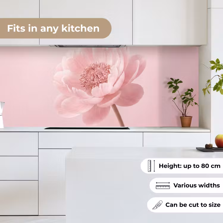 Bloem - Pioenroos - Roze keuken achterwand 2 middel -sfeer4_UK