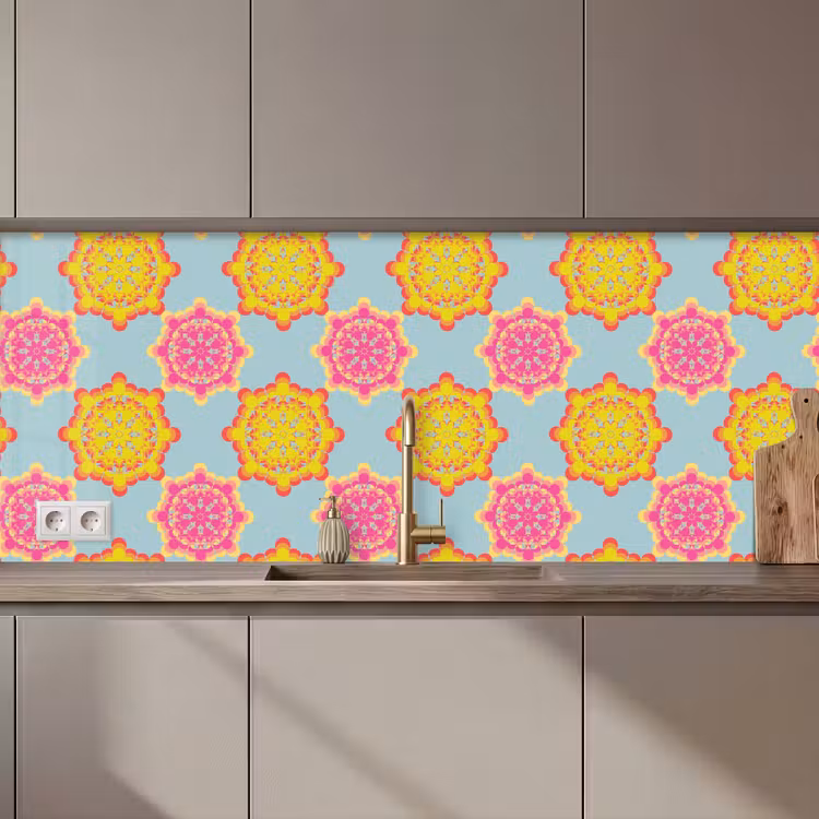 Flower Power - Design - Hippie keuken achterwand 2 middel 871 zz_3dshopping