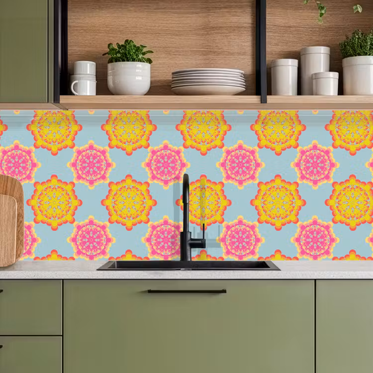 Flower Power - Design - Hippie keuken achterwand 2 middel 871 -sfeer3
