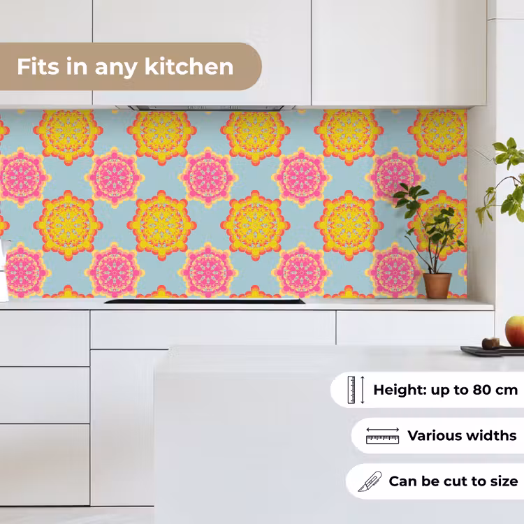 Flower Power - Design - Hippie keuken achterwand 2 middel 871 -sfeer4_UK