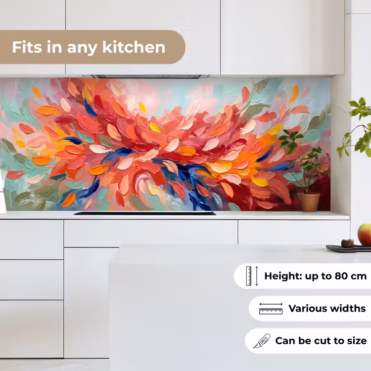 Bloemen - Abstract - Kunst - Modern keuken achterwand 2 middel -sfeer4_UK