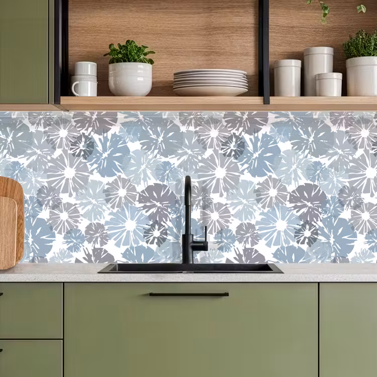 Bloemen - Abstract - Patroon keuken achterwand 2 middel 871 -sfeer3