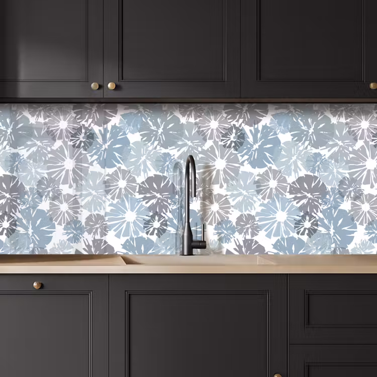 Bloemen - Abstract - Patroon keuken achterwand 2 middel 871 -sfeer1