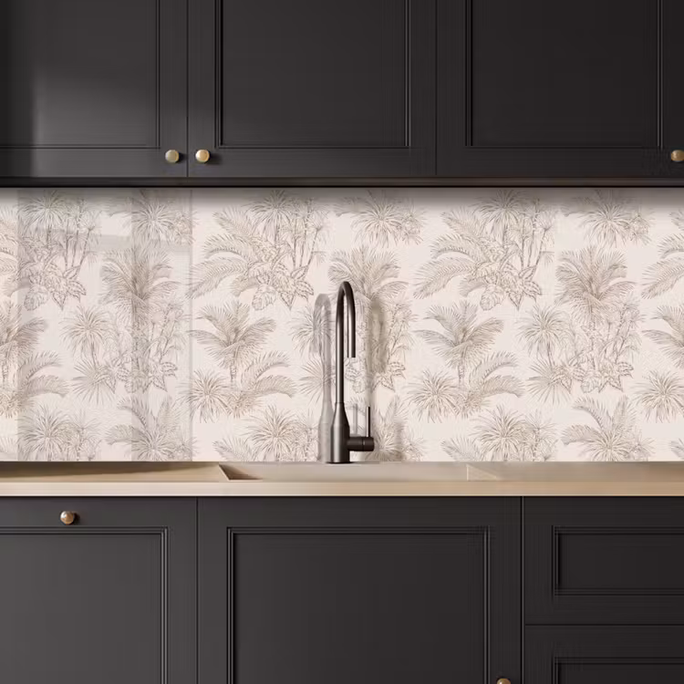 Bloemen - Beige - Planten - Vintage keuken achterwand 2 middel -sfeer1