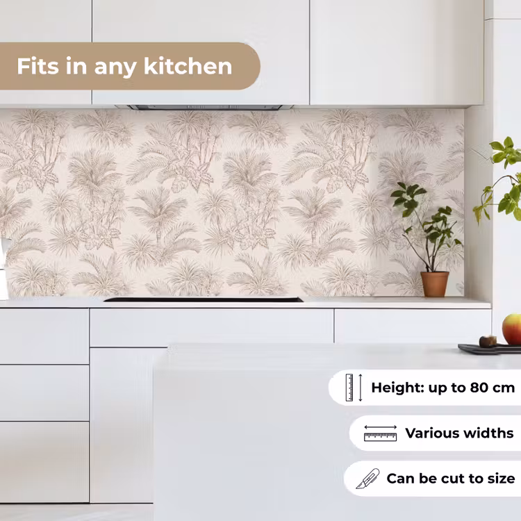 Bloemen - Beige - Planten - Vintage keuken achterwand 2 middel -sfeer4_UK