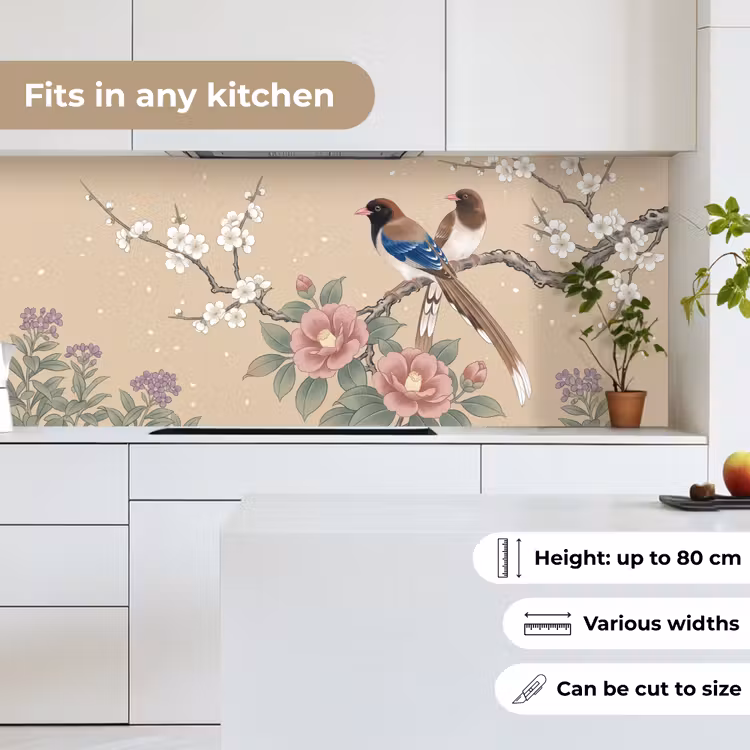 Bloemen - Vogels - Bloemen keuken achterwand 2 middel -sfeer4_UK