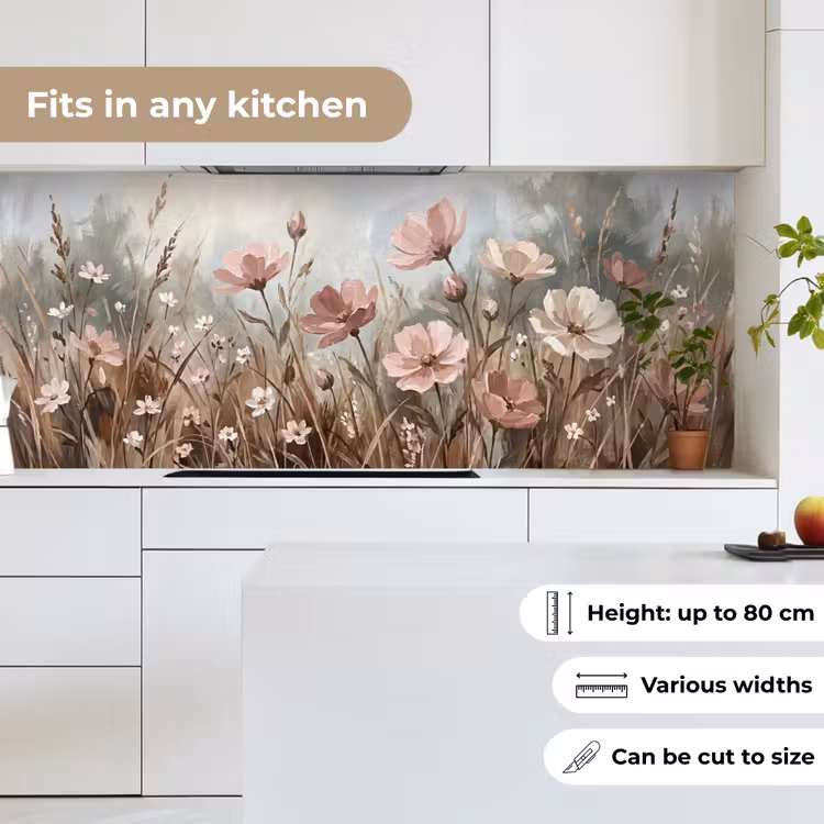 Bloemen - Botanisch - Schilderij - Pastel - Rustiek keuken achterwand 2 middel -sfeer4_UK
