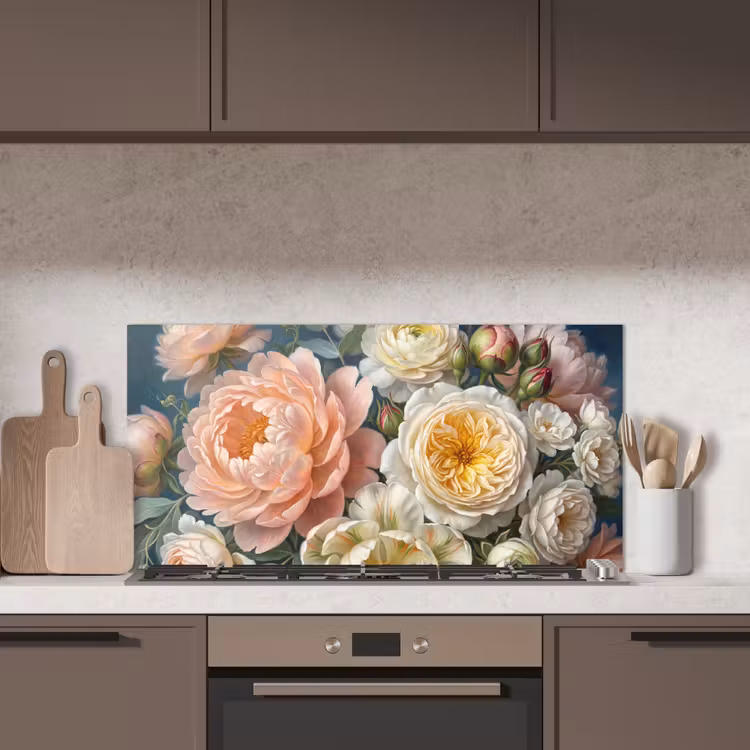 Bloemen - Boeket - Natuur - Klassiek - Kleurrijk keuken achterwand spatscherm middel -sfeer2