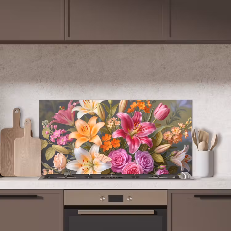 Bloemen - Boeket - Natuur - Kleurrijk - Modern keuken achterwand spatscherm middel -sfeer2