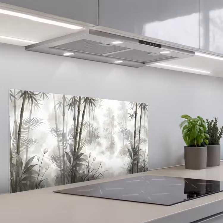 Bloemen - Knop - Tuin - Illustratie - Wit keuken achterwand spatscherm middel -3d_schuin