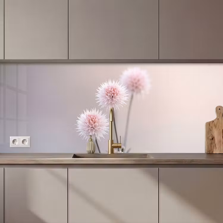 Bloemen - Bollen - Roze keuken achterwand 2 middel zz_3dshopping