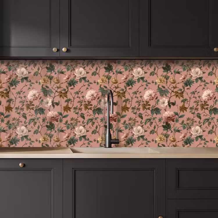 Bloemen - Klassiek - Roze keuken achterwand 2 middel 871 -sfeer1