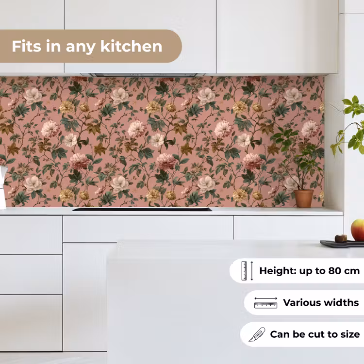 Bloemen - Klassiek - Roze keuken achterwand 2 middel 871 -sfeer4_UK