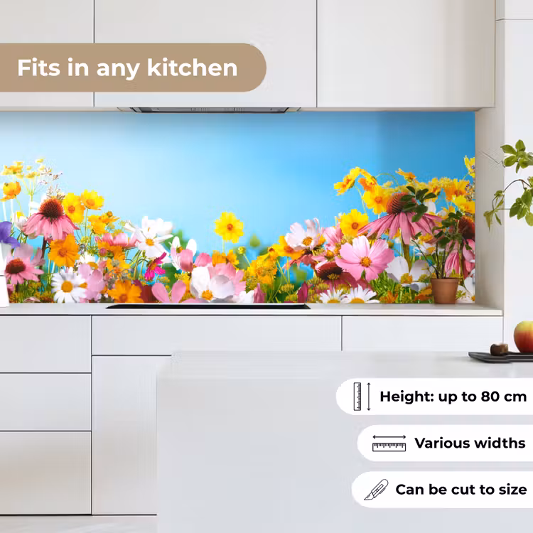 Bloemen - Kleurrijk - Blauw - Natuur keuken achterwand 2 middel -sfeer4_UK