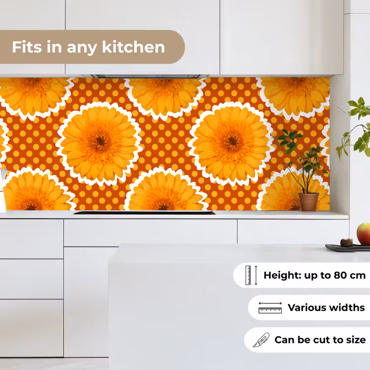 Bloemen - Stippen - Vintage - Patroon keuken achterwand 2 middel 871 -sfeer4_UK
