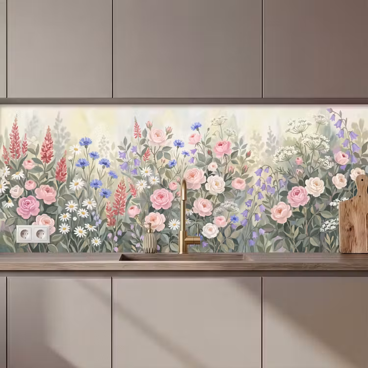 Bloemen - Tuin - Natuur - Kleurrijk keuken achterwand 2 middel zz_3dshopping