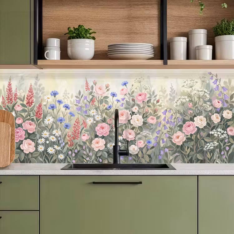 Bloemen - Tuin - Natuur - Kleurrijk keuken achterwand 2 middel -sfeer3