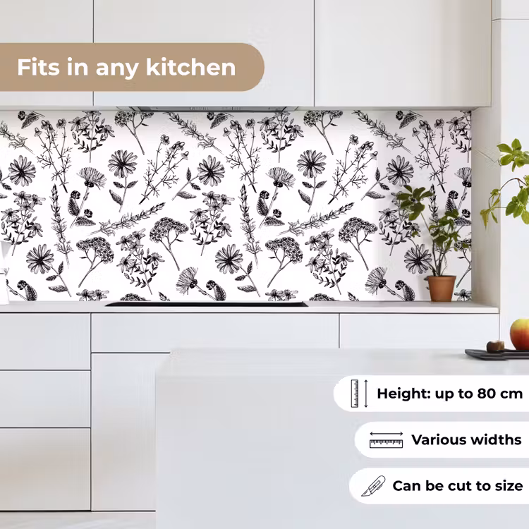 Bloemen - Kruiden - Vintage - Patronen keuken achterwand 2 middel 871 -sfeer4_UK