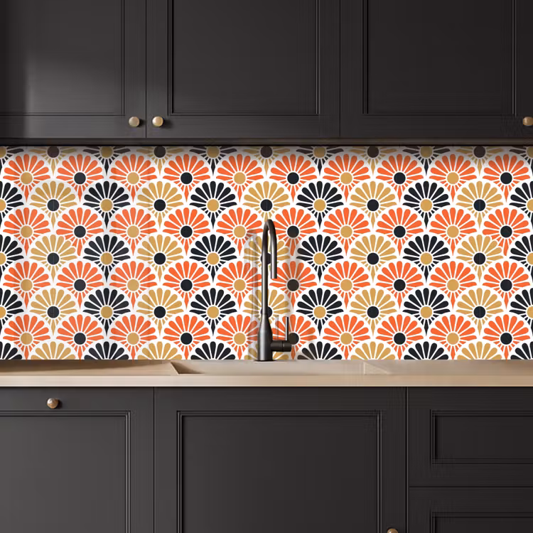 Bloemen - Japan - Patronen keuken achterwand 2 middel 871 -sfeer1