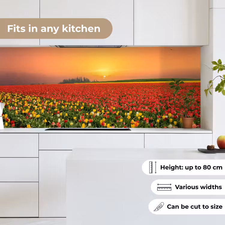 Bloemen - Landschap - Tulpen - Zonsondergang keuken achterwand 2 middel -sfeer4_UK