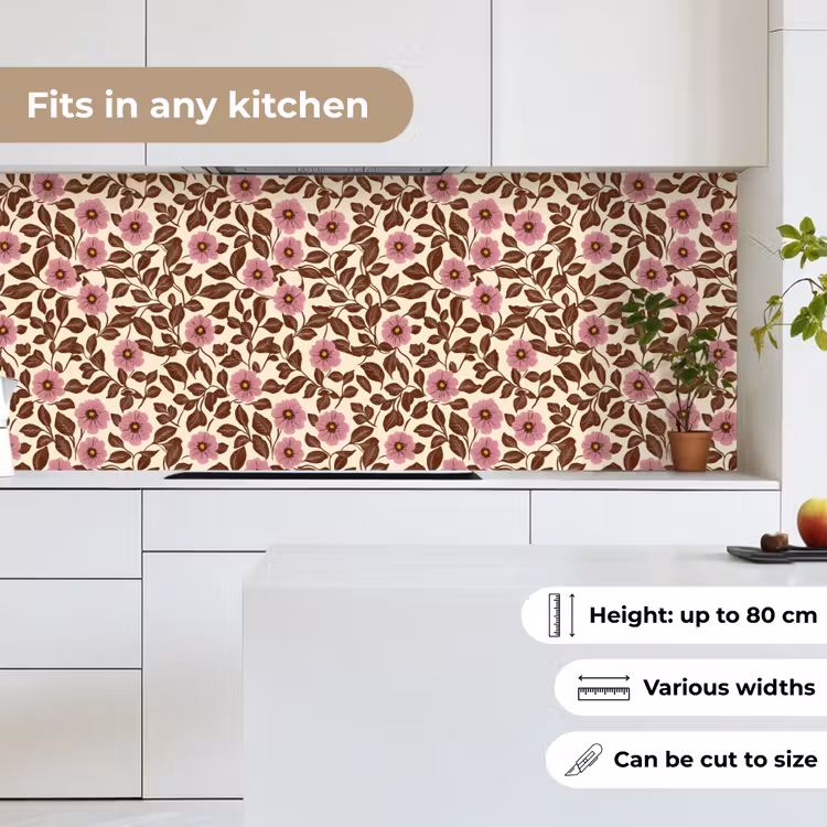 Bloemen - Bladeren - Kleurrijk keuken achterwand 2 middel 871 -sfeer4_UK