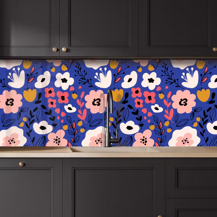 Bloemen - Bladeren - Patronen keuken achterwand 2 middel 871 -sfeer1