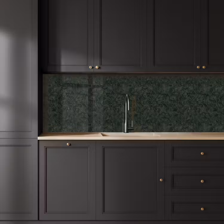 Bloemen - Lijnen - Groen keuken achterwand 2 groot 857 -sfeer1