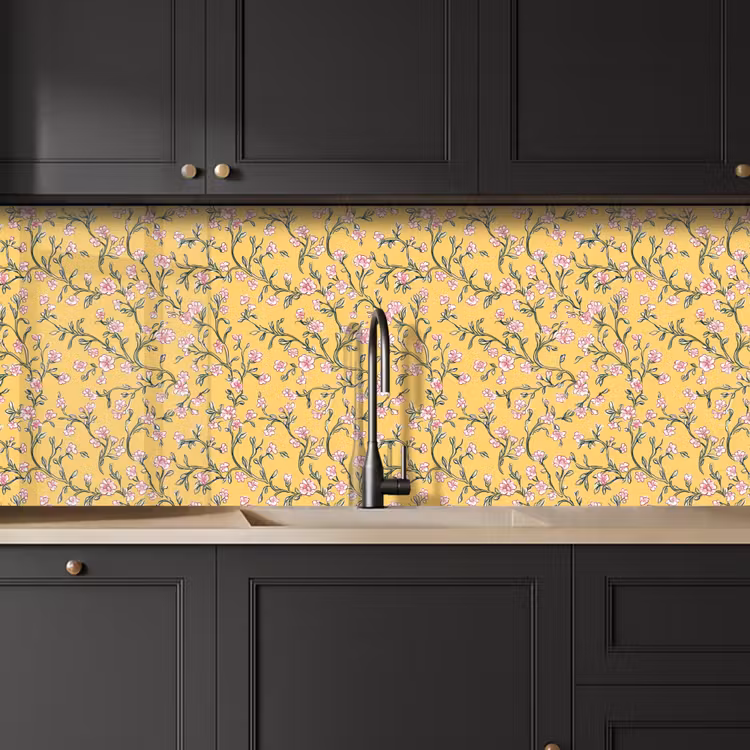 Bloemen - Motief - Geel keuken achterwand 2 middel 871 -sfeer1